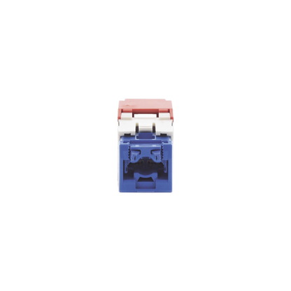 Conector Jack RJ45 Estilo TG, Mini-Com, Categoría 6A, de 8 Posiciones y 8 Cables, Color Rojo