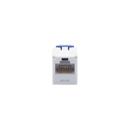 Conector Jack RJ45 Estilo TG, Mini-Com, Categoría 6A, de 8 Posiciones y 8 Cables, Color Blanco
