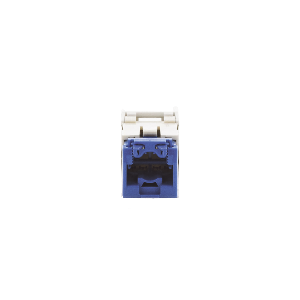 Conector Jack RJ45 Estilo TG, Mini-Com, Categoría 6A, de 8 Posiciones y 8 Cables, Color Blanco
