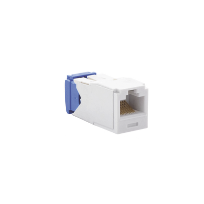 Conector Jack RJ45 Estilo TG, Mini-Com, Categoría 6A, de 8 Posiciones y 8 Cables, Color Blanco