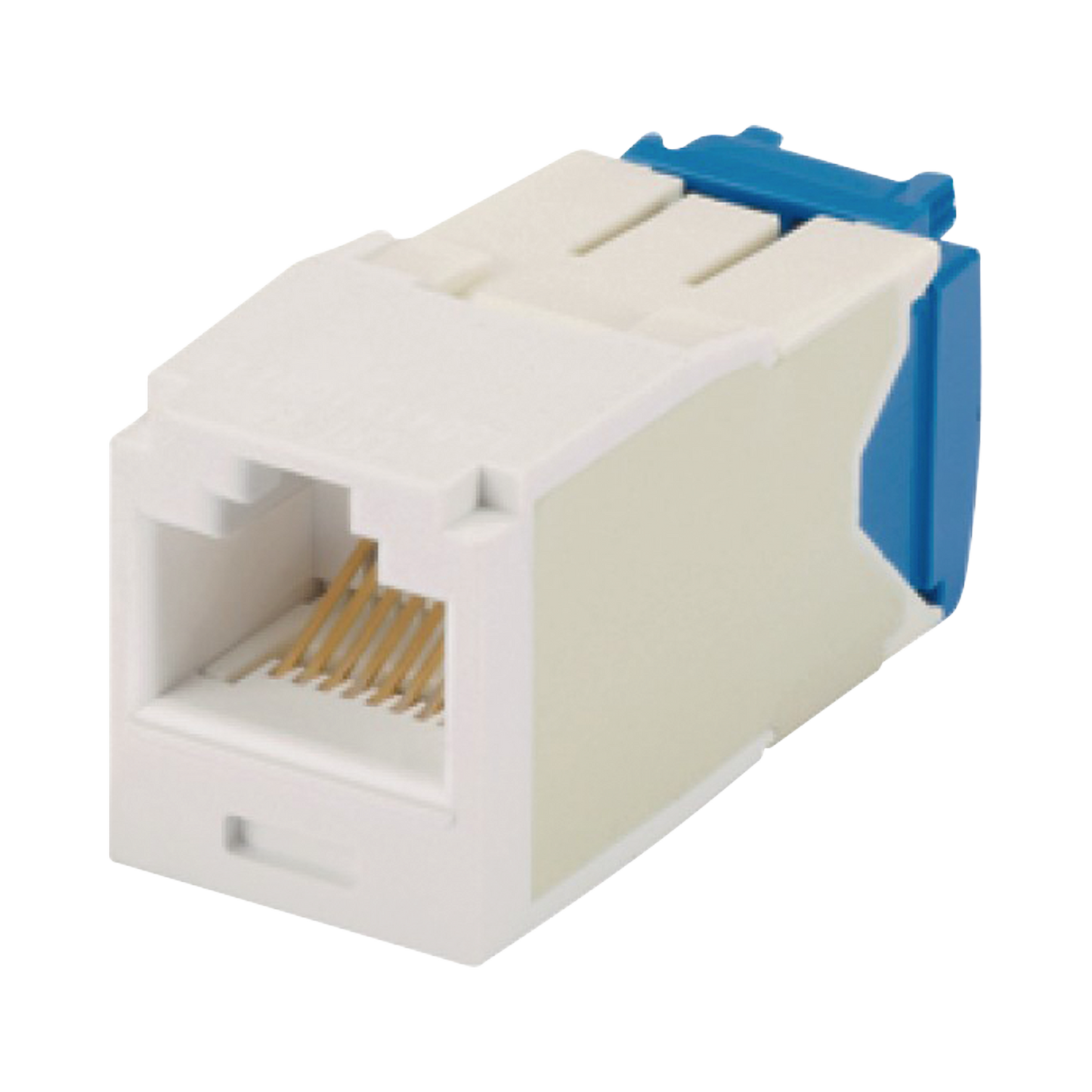 Conector Jack RJ45 Estilo TG, Mini-Com, Categoría 6A, de 8 Posiciones y 8 Cables, Color Blanco