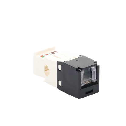 Conector Jack RJ45 Estilo TG con Ventana, Mini-Com, Categoría 6, de 8 Posiciones y 8 Cables, Color Negro