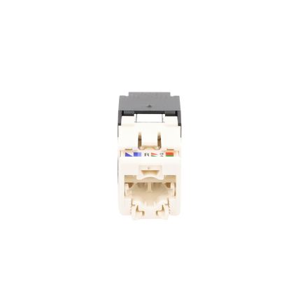 Conector Jack RJ45 Estilo TG con Ventana, Mini-Com, Categoría 6, de 8 Posiciones y 8 Cables, Color Negro
