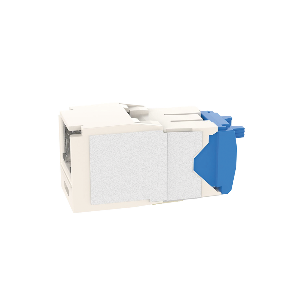 Conector Jack RJ45 Estilo TG con Ventana, Mini-Com, Categor�a 6A, de 8 Posiciones y 8 Cables, Color Blanco