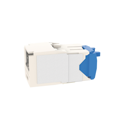 Conector Jack RJ45 Estilo TG con Ventana, Mini-Com, Categor�a 6A, de 8 Posiciones y 8 Cables, Color Blanco