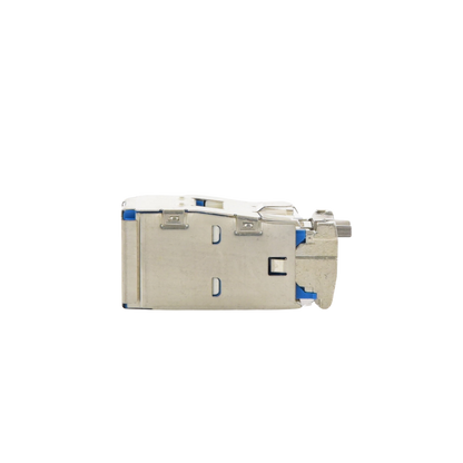 Conector Jack RJ45 Blindado, Estilo TG, Mini-Com, Categoría 6A, de 8 Posiciones y 8 Cables, Color Azul