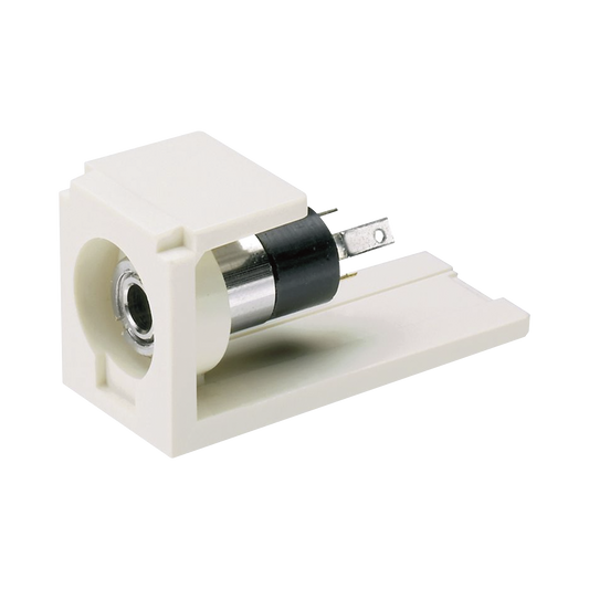 Módulo Estéreo de 3.5mm (1/8"), Tipo Mini-Com, Para Soldar, Color Blanco Mate