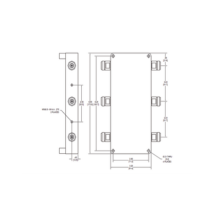Combinador hibrido 3x3 694-2700MHz 150W -161dBc tipo N IP64