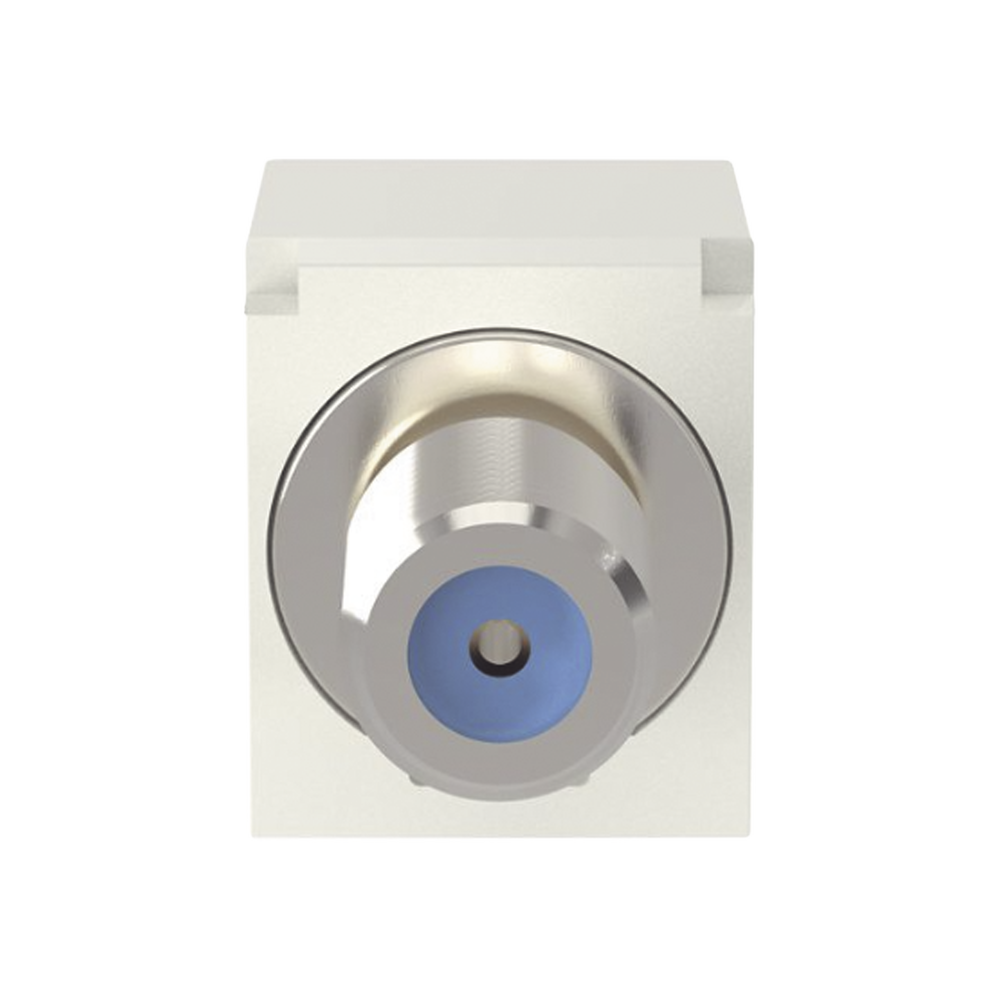 Módulo Acoplador Coaxial Tipo F, Mini-Com, de 75 Ohms, 3.0 GHz, Color Blanco