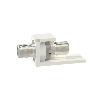Módulo Acoplador Coaxial Tipo F, Mini-Com, de 75 Ohms, 3.0 GHz, Color Blanco