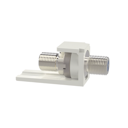 Módulo Acoplador Coaxial Tipo F, Mini-Com, de 75 Ohms, 3.0 GHz, Color Blanco