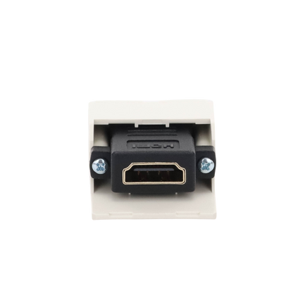 M�dulo Acoplador HDMI 2.0, Hembra a Hembra Tipo-A, Categor�a 2, Uso en 2 Puertos Mini-Com, Color Blanco Mate