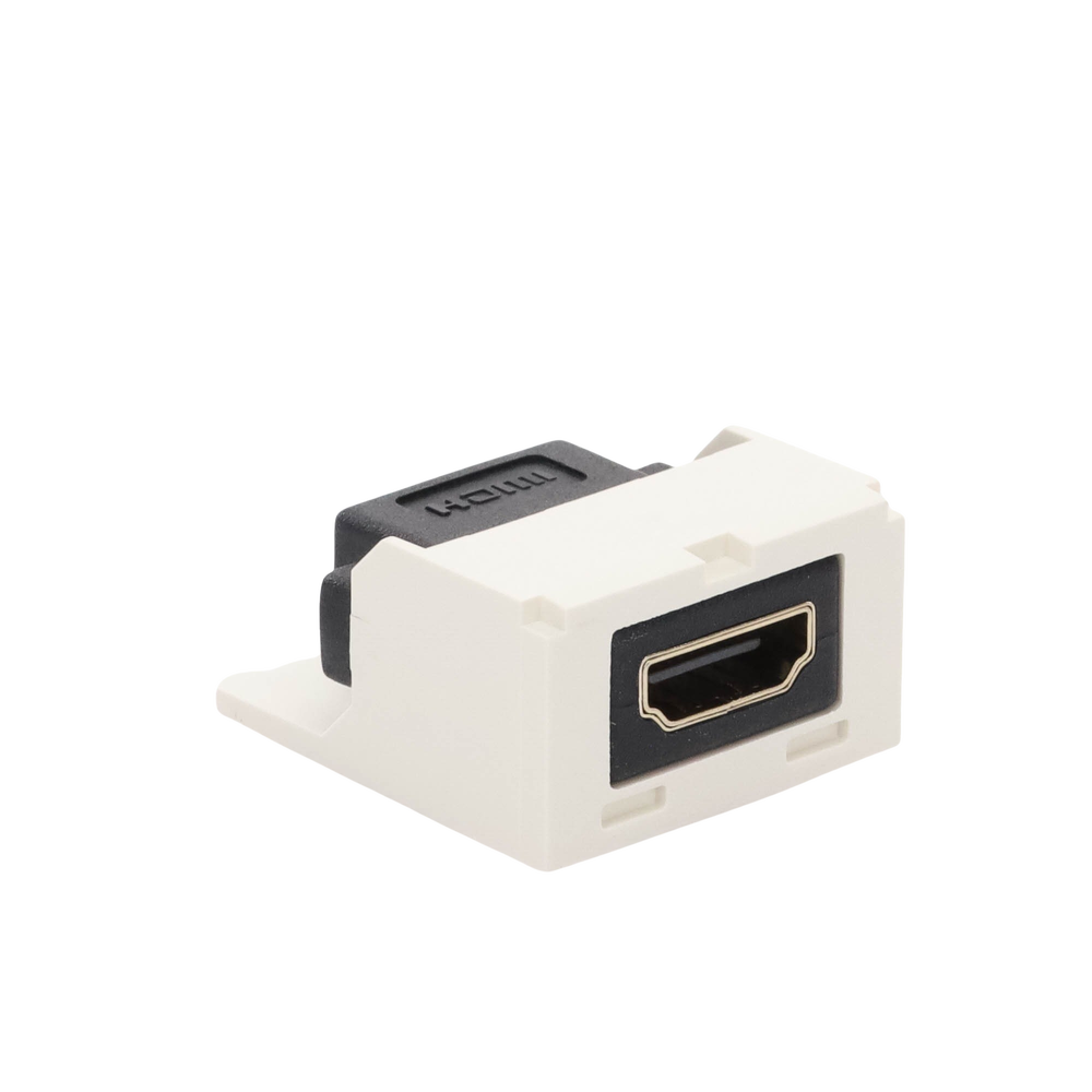 M�dulo Acoplador HDMI 2.0, Hembra a Hembra Tipo-A, Categor�a 2, Uso en 2 Puertos Mini-Com, Color Blanco Mate