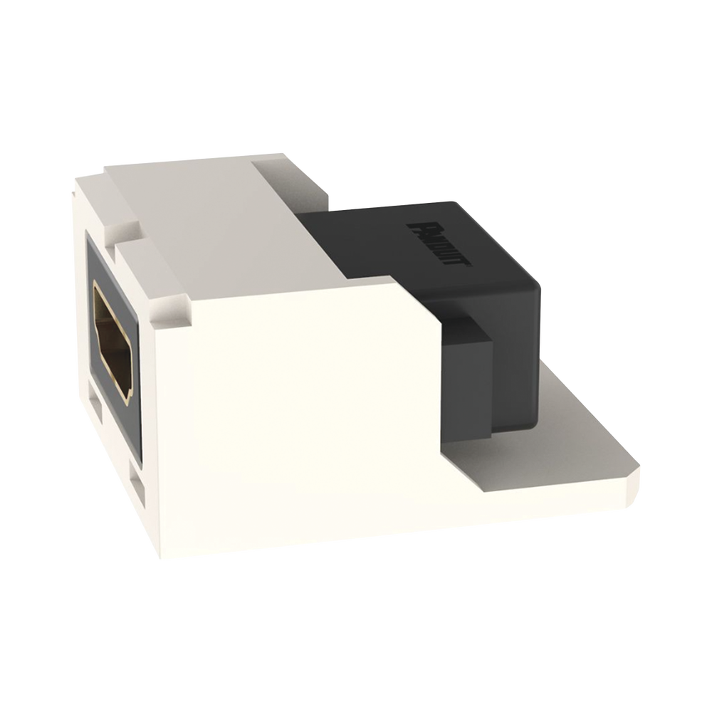 Módulo Acoplador HDMI 2.0, Hembra a Hembra Tipo-A, Categoría 2, Uso en 2 Puertos Mini-Com, Color Blanco Mate