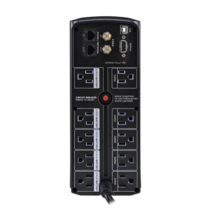 UPS de 1350 VA/815 W, Topología Línea Interactiva, Entrada 120 Vca NEMA 5-15P, Tipo Mini Torre, Con 10 Tomas NEMA 5-15R