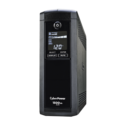 UPS de 1500 VA/900 W, Topología Línea Interactiva, Entrada 120 Vca NEMA 5-15P, Tipo Mini Torre, Con 12 Tomas NEMA 5-15R