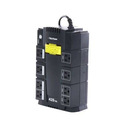 UPS de 425 VA/255 W, Topología Standby, Entrada 120 Vca NEMA 5-15P, Tipo Gabinete Compacto, Con 8 Tomas NEMA 5-15R