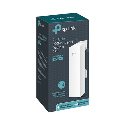 Punto de Acceso WI-Fi  N 300Mbps en 2.4GHz, 2 antenas integradas de 9dBi, MIMO 2X2.