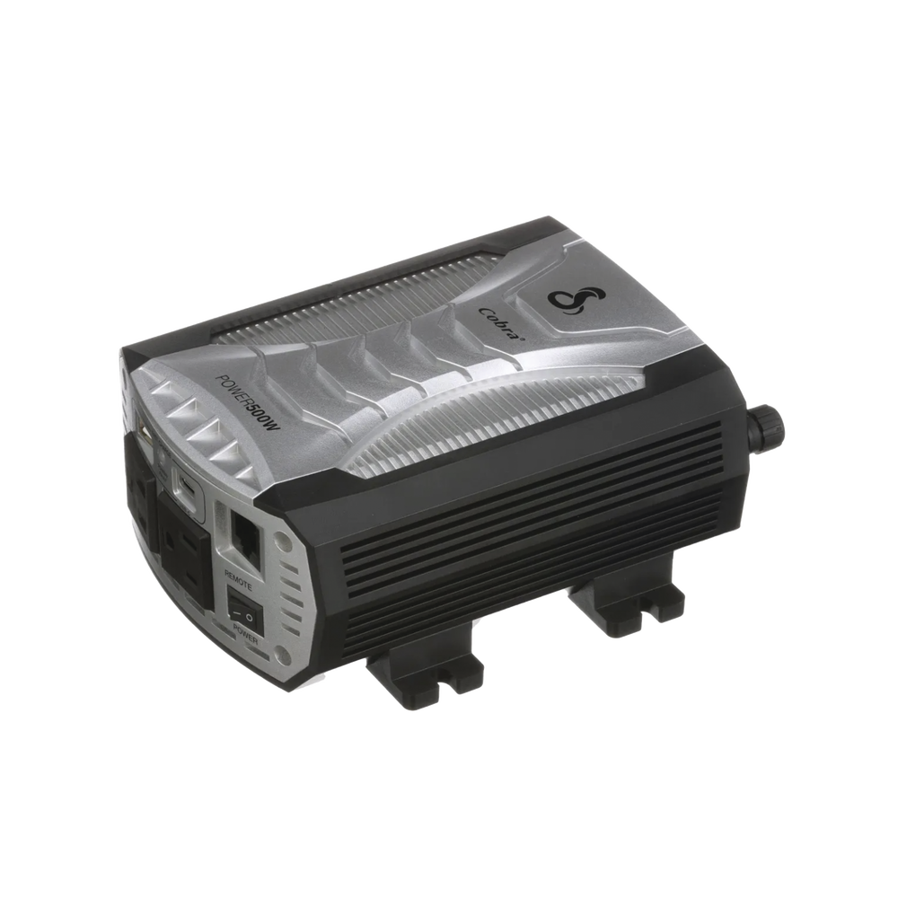 Inversor de Potencia / 500W Continuos / 1000W Pico / 2 Salidas AC GFCI / USB-A y USB-C Carga Rápida / Protección Pentagon / 12V DC a 115V AC