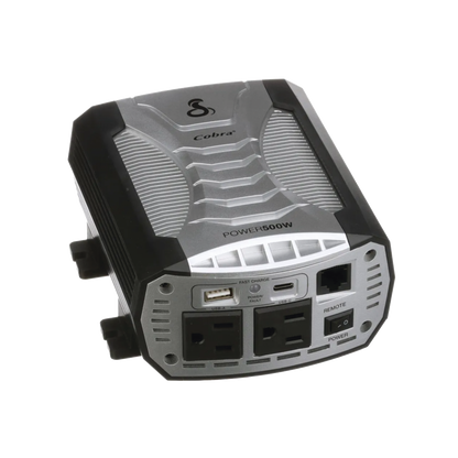 Inversor de Potencia / 500W Continuos / 1000W Pico / 2 Salidas AC GFCI / USB-A y USB-C Carga Rápida / Protección Pentagon / 12V DC a 115V AC