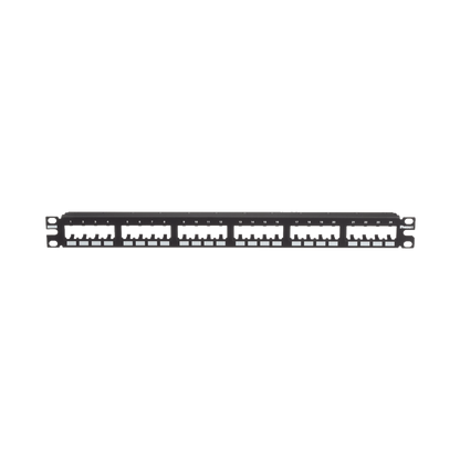 Panel de Parcheo Modular Mini-Com (Sin Conectores), Plano de Instalación al Ras, Sin Blindaje, de 24 Puertos, 1UR