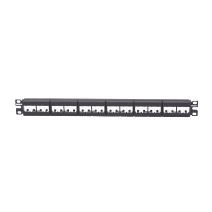 Panel de Parcheo Modular Mini-Com (Sin Conectores), Plano, Sin Blindaje, de 24 Puertos, 1UR