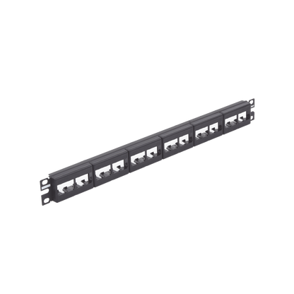 Panel de Parcheo Modular Mini-Com (Sin Conectores), Plano, Sin Blindaje, de 24 Puertos, 1UR
