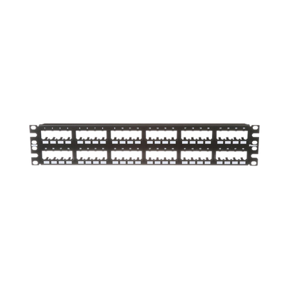 Panel de Parcheo Modular Mini-Com (Sin Conectores), Plano de Instalación al Ras, Sin Blindaje, de 48 Puertos, 2UR