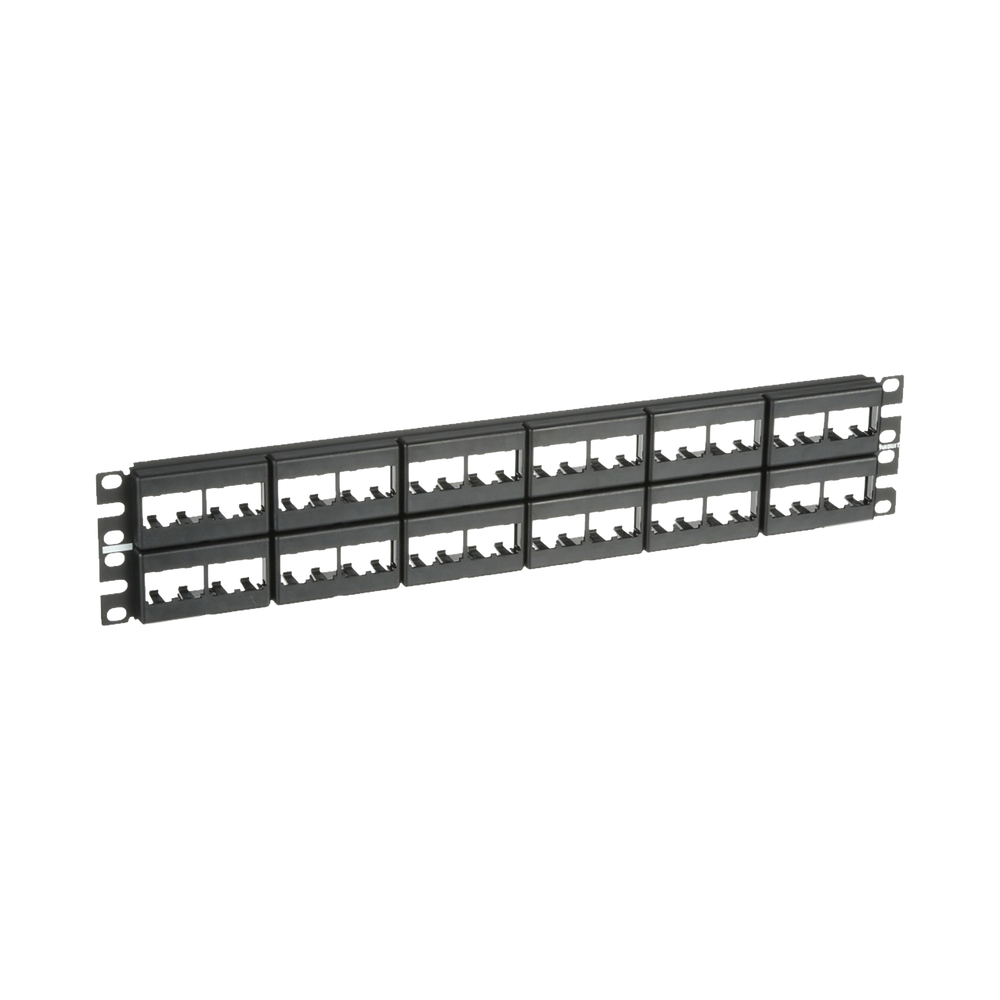 Panel de Parcheo Modular Mini-Com (Sin Conectores), Plano, Sin Blindaje, de 48 Puertos, 2 UR