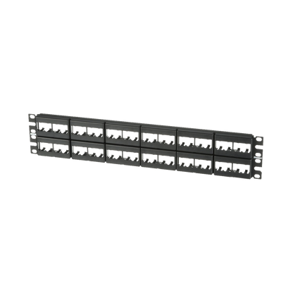 Panel de Parcheo Modular Mini-Com (Sin Conectores), Plano, Sin Blindaje, de 48 Puertos, 2 UR