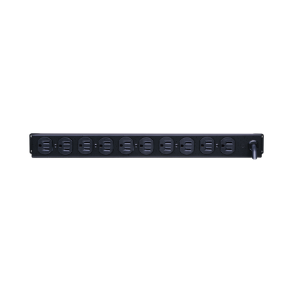 PDU Básico Para Distribución de Energía, Con 10 Tomas NEMA 5-15R Traseras, 1UR, 15 Amp, 120 Vca