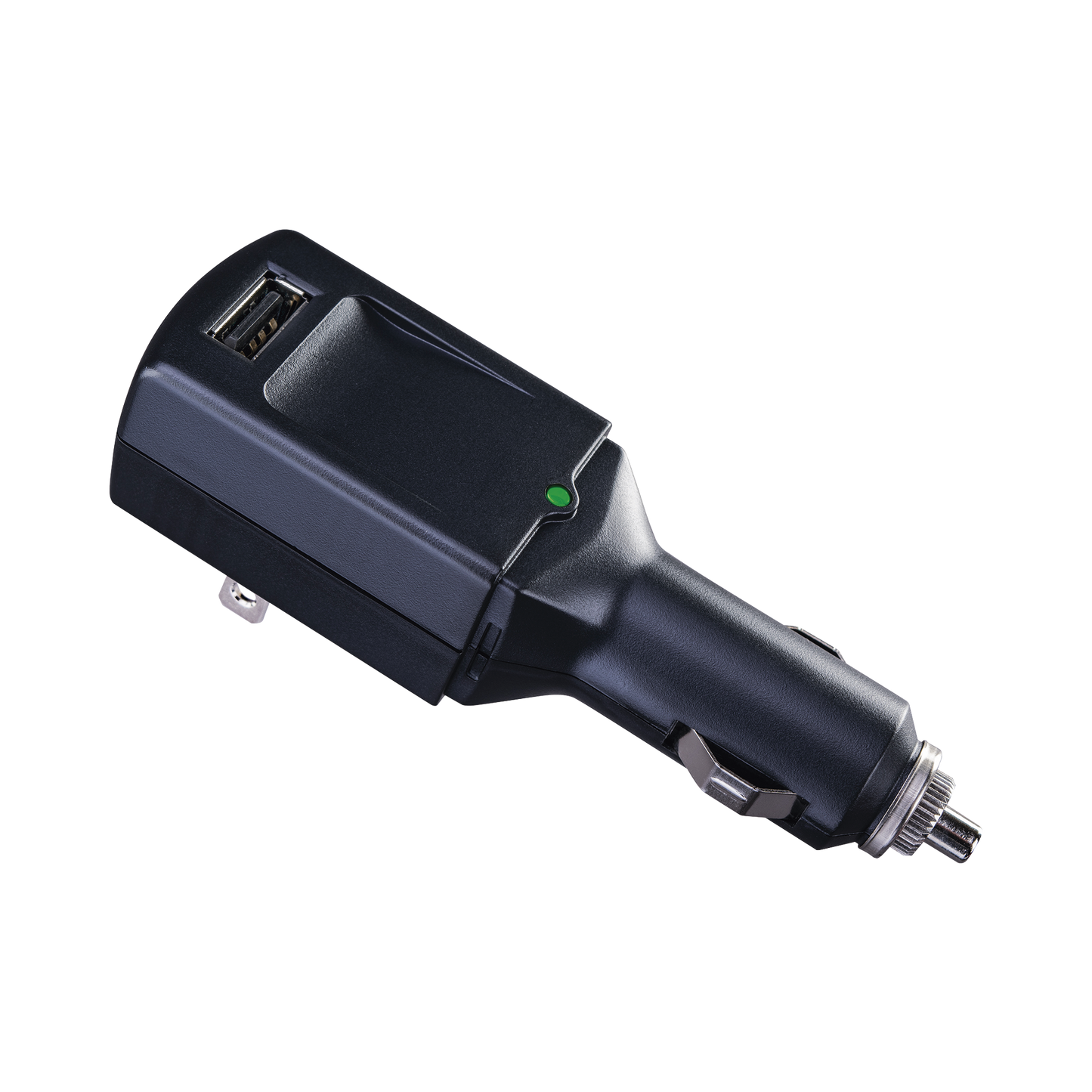 Cargador USB Portátil, Con Entrada 120 Vca o Toma Vehicular (encendedor de cigarrillos), Puerto USB de 5 Vcc 1 Amp