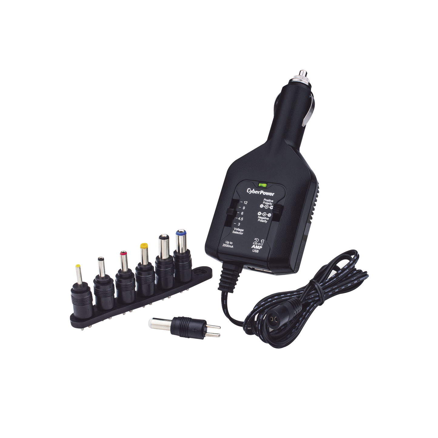 Adaptador Universal de Alimentación, Con Entrada 12 Vcc de Vehículo, y Salida Ajustable de 3-12 Vcc 2000mA