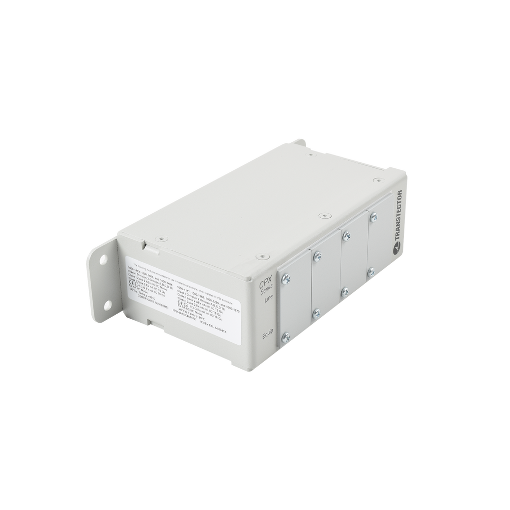 Chassis Montaje en Pared / 4 Módulos Protectores Familia CPX / Transtector