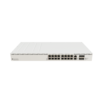 Cloud Router Switch 16 puertos, 8 PoE+ y 8 PoE++, Fuentes redundantes Hot-Swap