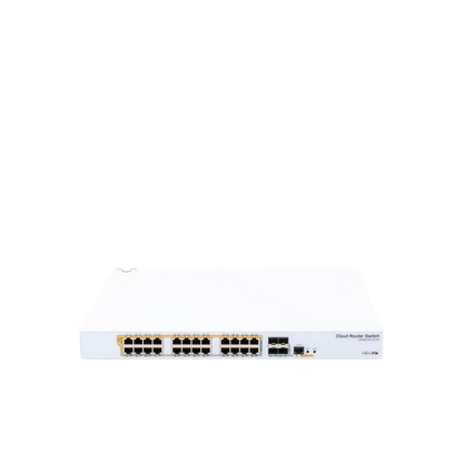 CRS328-24P-4S+RM - 24 port Gigabit Ethernet router/switch with four 10Gbps SFP+