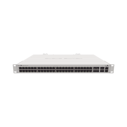 (CRS354-48G-4S+2Q+RM) Cloud Router Switch 48 puertos Gigabit Ethernet, 4 puertos SFP+ 10G, 2 puertos QSFP+ 40G, Montaje en Rack