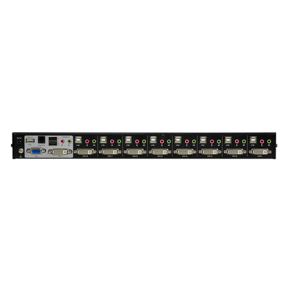 Switch KVM | 8 Puertos | DVI/VGA | Conexión en Cascada | Control de hasta 512 computadoras | USB 2.0 | Soporte Modo Difusión | Función Multipantalla