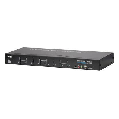 Switch KVM | 8 Puertos | DVI/VGA | Conexión en Cascada | Control de hasta 512 computadoras | USB 2.0 | Soporte Modo Difusión | Función Multipantalla