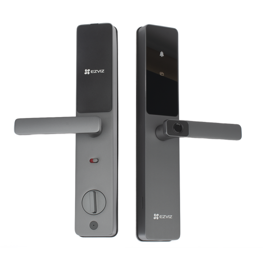 Cerradura Inteligente / Wi-Fi / Bluetooth  / Códigos Temporales Para Visitantes / Lectura de Huella / Lectura de Tag / Contraseña /  Botón para Timbrar / Apertura Remota /  Alarma Anti-intrusión /  No Requiere HUB