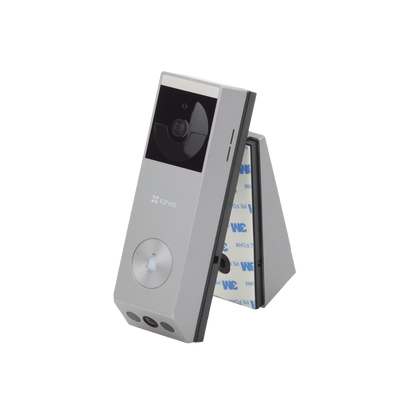 Doorbell de Batería Recargable con Transformador de 5Vcc o Panel Solar (Incluye Panel) / 3 megapíxel / Doble Lente / Protección IP65 / Audio de Dos Vías