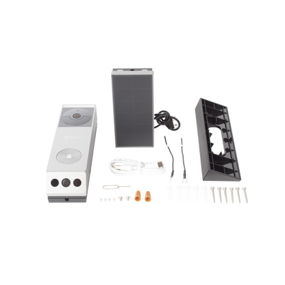 Doorbell de Batería Recargable con Transformador de 5Vcc o Panel Solar (Incluye Panel) / 3 megapíxel / Doble Lente / Protección IP65 / Audio de Dos Vías