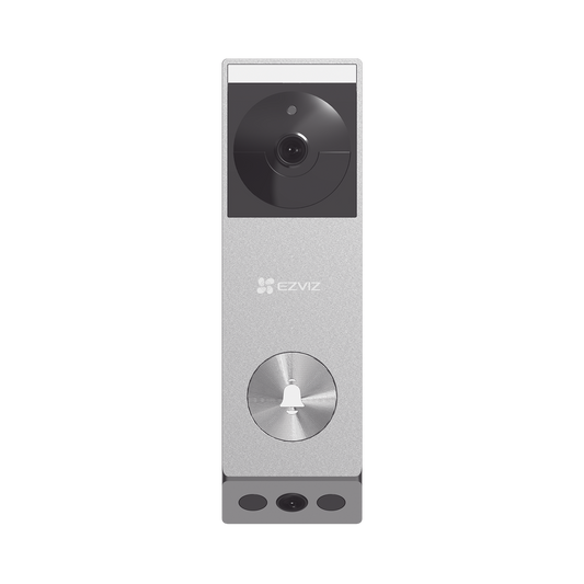 Doorbell de Batería Recargable con Transformador de 5Vcc o Panel Solar (Incluye Panel) / 3 megapíxel / Doble Lente / Protección IP65 / Audio de Dos Vías
