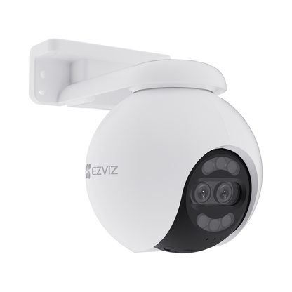 Cámara PT / Wi-Fi / Lente Dual / Panorámica 360° / Resolución 4K / Visión Nocturna ColorFULL  / IA Detección de Humanos y Vehiculos / Alarma con Sirena y Luz / IP65