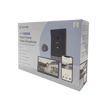 Videoportero IP Conexión a 2 Hilos / Con Monitor Wi-Fi para Interior / Frente de Calle  IP65 Uso En Exterior Debe Tener Protección / Cámara 3 Megapíxel / Llamada a la App / Apertura remota  / Apertura de 1 Puerta y un 1 Porton