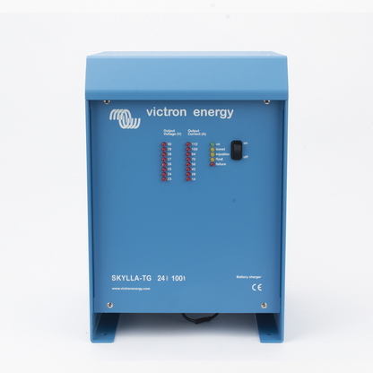 Skylla-TG 24/100 / Cargador de Baterías para Ambientes Marinos 24 V, 100 A / Bancos de 500 a 1000 Ah
