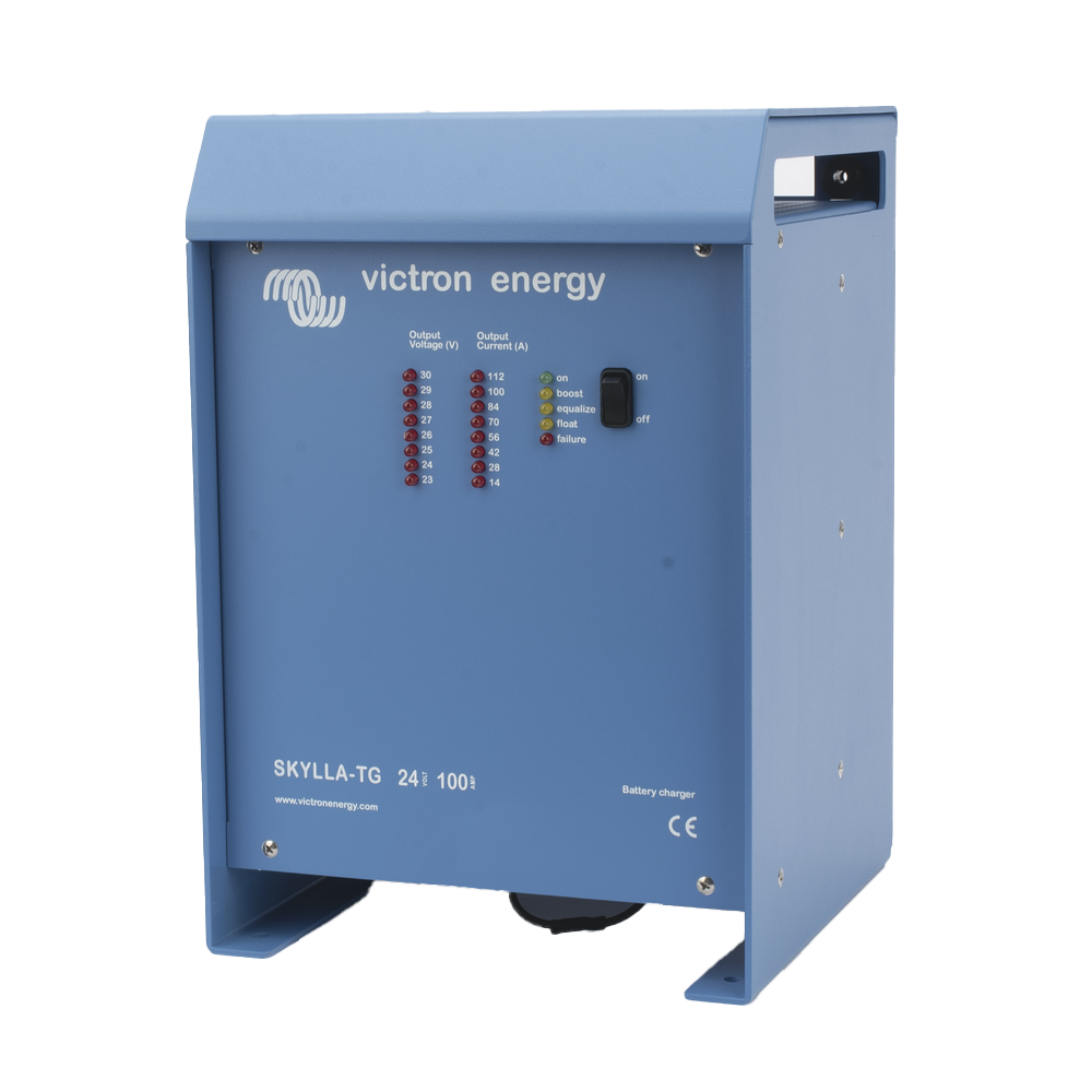Skylla-TG 24/80 / Cargador de Baterías para Ambientes Marinos 24 V, 80 A / Bancos de 400 a 800 Ah