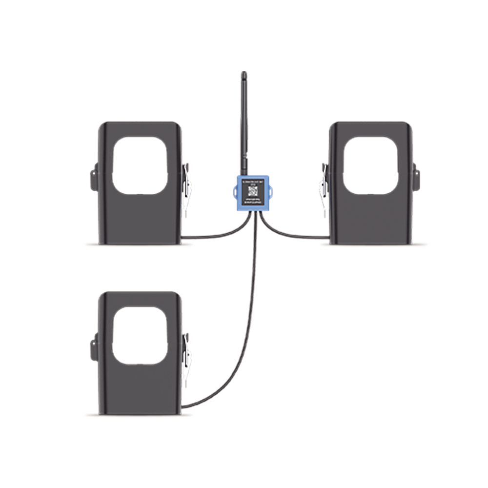 Medidor de corriente LoRaWAN para tres fases hasta 500 ampers