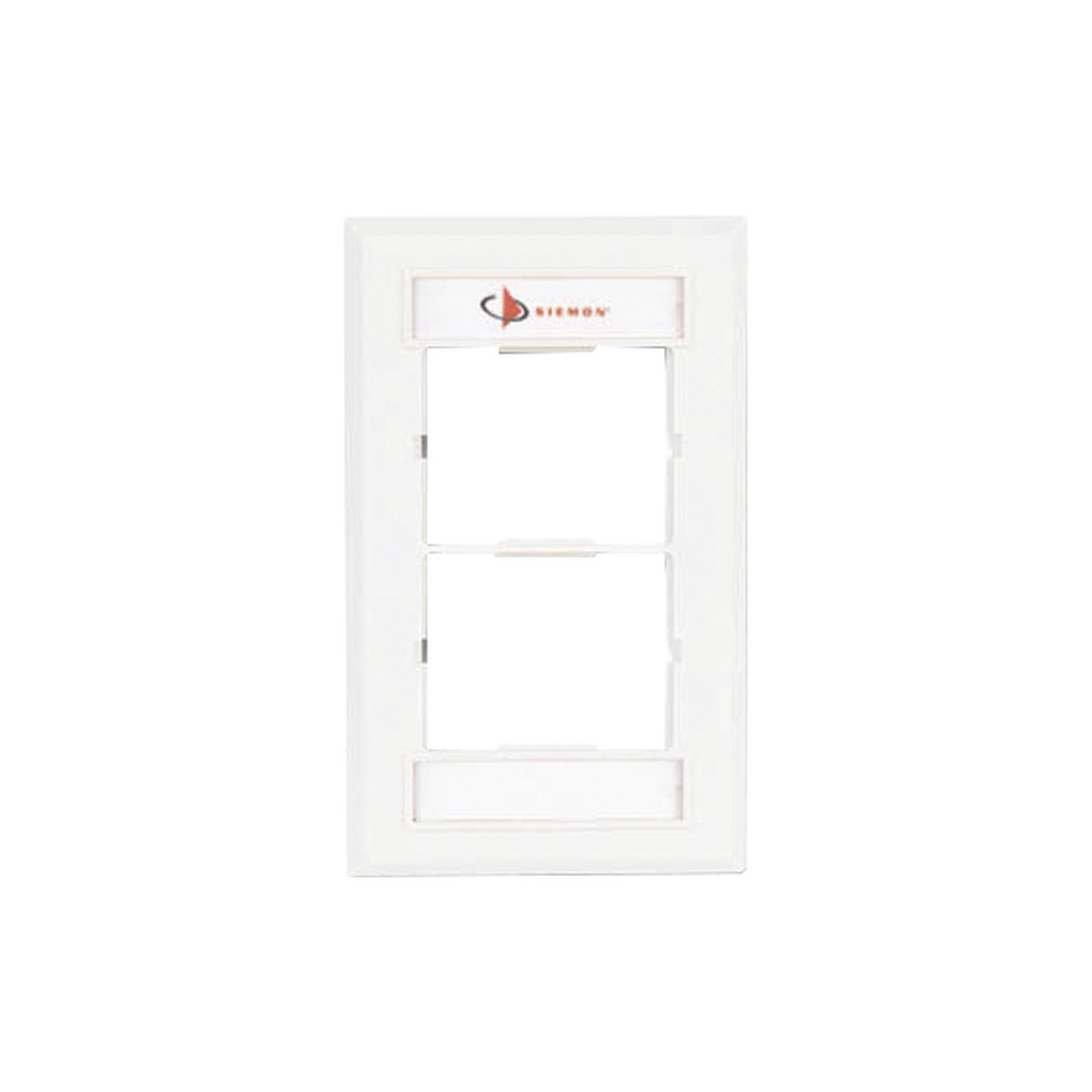 Placa de Pared CT, Para dos Acopladores, Color Blanco