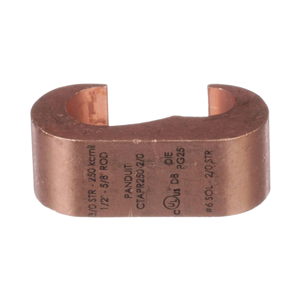 Conector de compresión a tierra de cobre Panduit CTAPR2/0-2-L, 1Pz